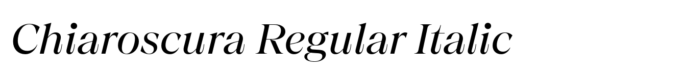 Chiaroscura Regular Italic
